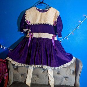 Custom Made Purple Velvet ABDL Sissy Costume Dress